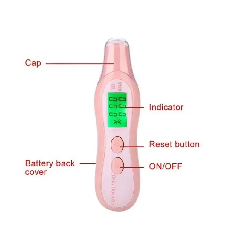 Mini portable ABS facial moisture meter durable skin oil tester face analyzer skin detector pen