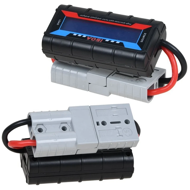 1 PCS 150A LCD Digital Amp Watt Meter Power Analyser Black Car Accessories Solar Caravan Meter For Anderson Plug Tool