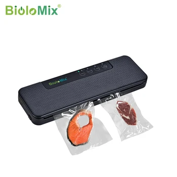 BioloMix Automatic Food Vacuum Sealer Wet or Dry Food Saver Packing Machine with 10pcs free bags for Sous Vide White/Black W230 1