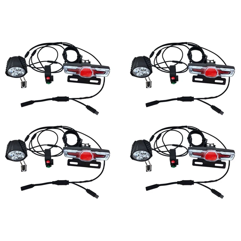 

4X For Bafang BBS01 BBS02 BBSHD Mid Drive Motor Electric Bike Line Light Set With Brake Turn Signal Bike Light