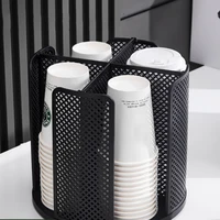 Rotating Paper Cup Holder Disposable Cup Storage Rack Bar Milk Tea Coffee Cup Compartment Cup Taker Rotating Cup Holder 1