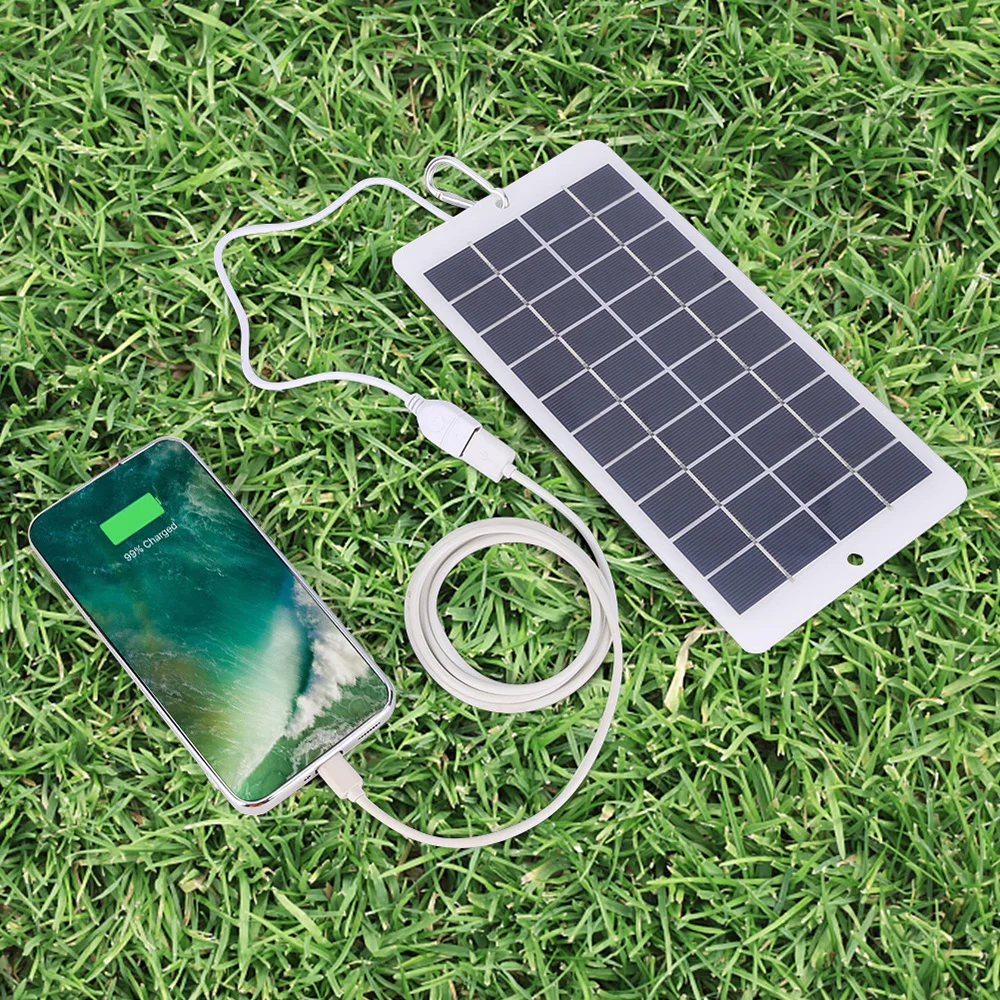 Carregador portátil do painel solar, saída do USB, sistema exterior da potência da emergência Mini, telefone móvel, 10W, 5V, 900MA