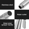 Bathroom Stainless Steel Faucet Spray Handheld Toilet Bidet Faucet Stainless Steel Hand Bidet Sprayers Brushed Water Sprayer 3
