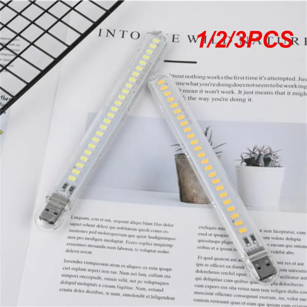 

1/2/3PCS Mini Portable Led Usb Light DC5V Ultra Bright Reading Book Lamp 2/3/8/24LEDs Lights For Power Bank PC Laptop Notebook