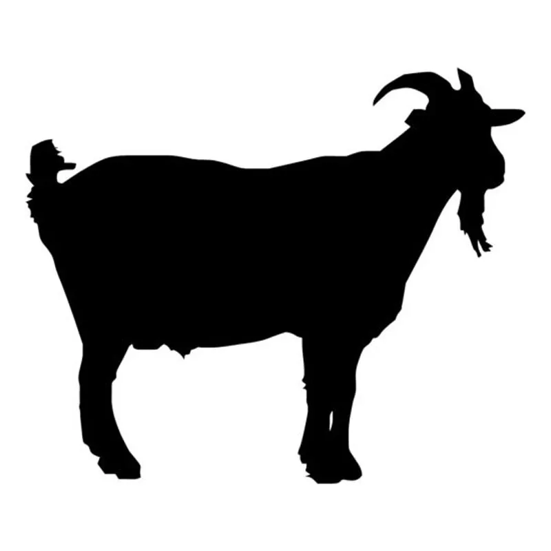 

Farm Animal Goat Funny Car Body Decal Personality Car Stickers Accessories Black/Silver 13.8*11.5CM