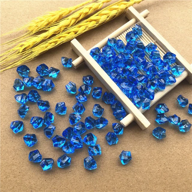Jingt Plastic Gems Ice Grains Colorful Small Stones Children Jewels Acrylic Gems, Kids Unisex, Grey Type