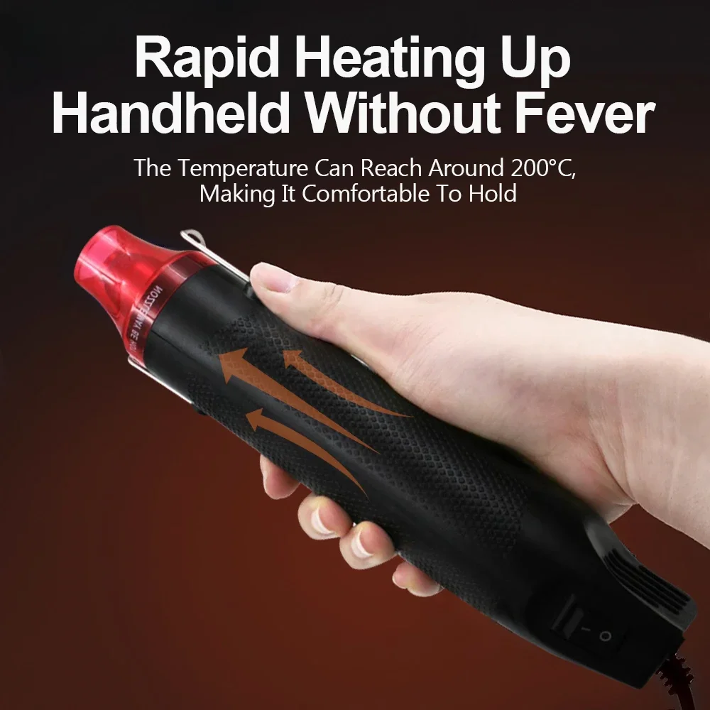220V DIY Heat Gun Hot Air Gun 300W Electric Power Tool Temperature with Supporting Seat Shrink Plastic heatgun Heating Tools