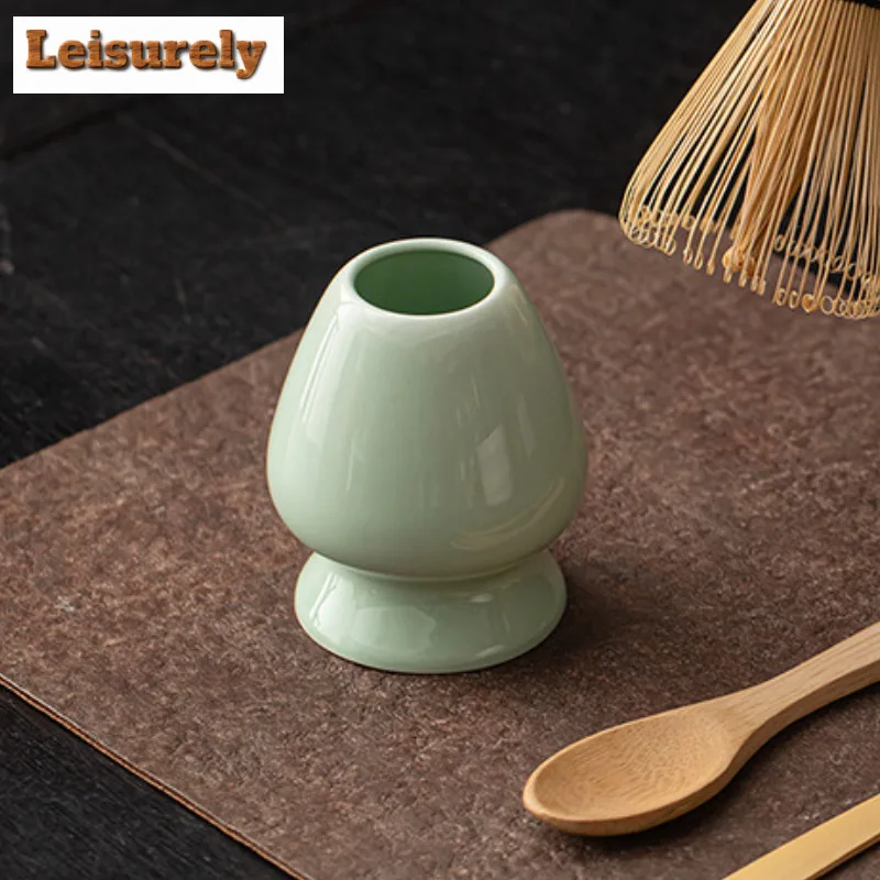 Matcha Tools Large Ceramic Tea Whisk Stand Japanese Holder Tray Imitation Song Dynasty  Tea Services Ornaments Craft Supplies