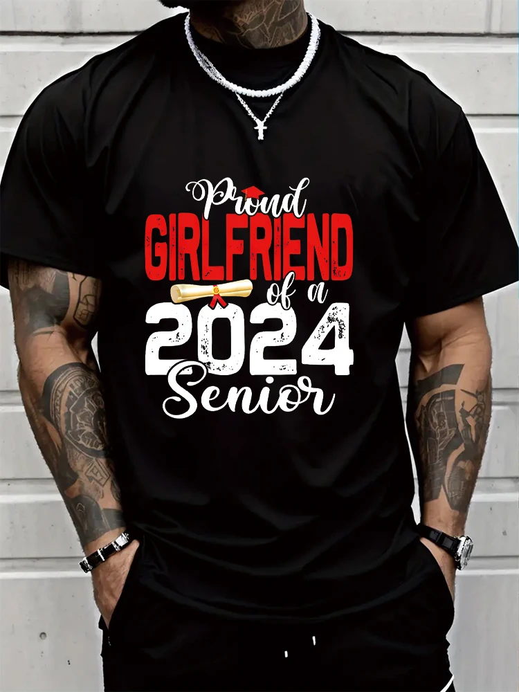 

Класс 2024, для пожилых людей, модель 2024 года, Мужская футболка для пожилых людей, футболки с коротким рукавом, свободная футболка, мужские топы, новая мужская футболка