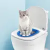 Cat Toilet Training Trainer Litter Box Toilet Teaching Cat to Use Toilet Bowl Cat Bathroom Training Seat for Cats