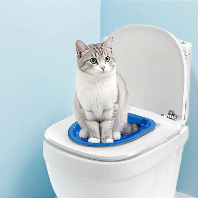 Cat Toilet Training Trainer Litter Box Toilet Teaching Cat to Use Toilet Bowl Cat Bathroom Training Seat for Cats Cat Toilet Training Trainer Litter Box Toilet Teaching Cat to Use Toilet Bowl Cat Bathroom Training Seat for Cats