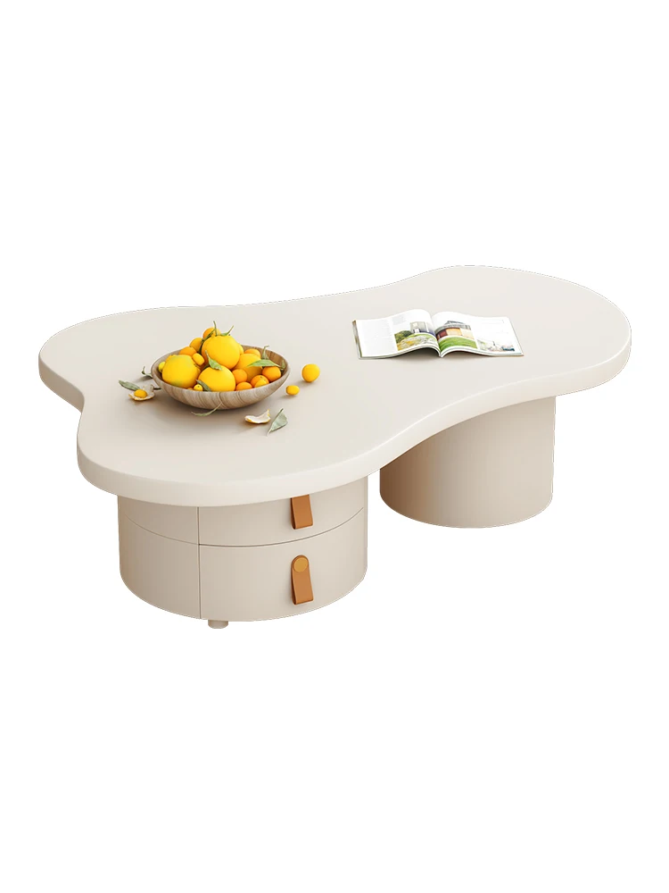 

Cloud Tea Table Creative Simple Cream Style Solid Wood Table