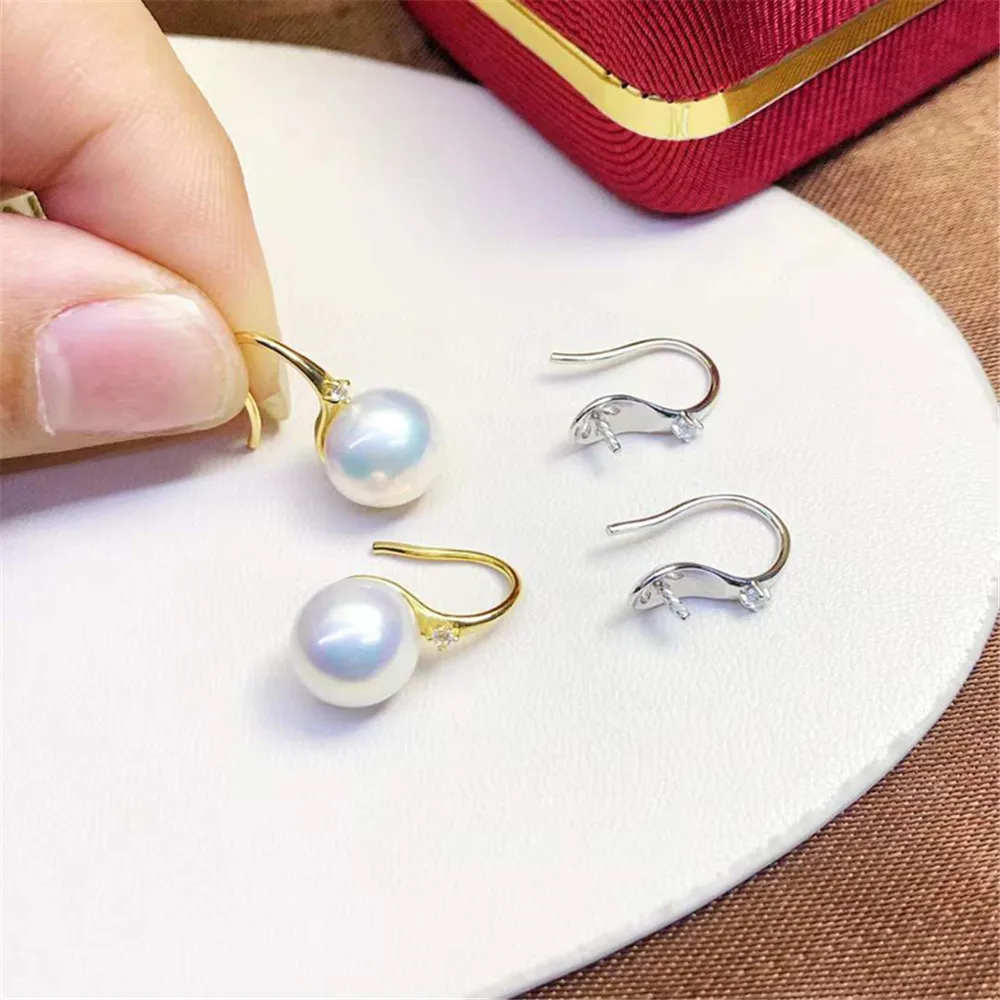 

Plated Gold Earrings Mountings Pearl Ear Wires Earrings Hook Findings Settings for DIY Stud Earrings Jewelry Making