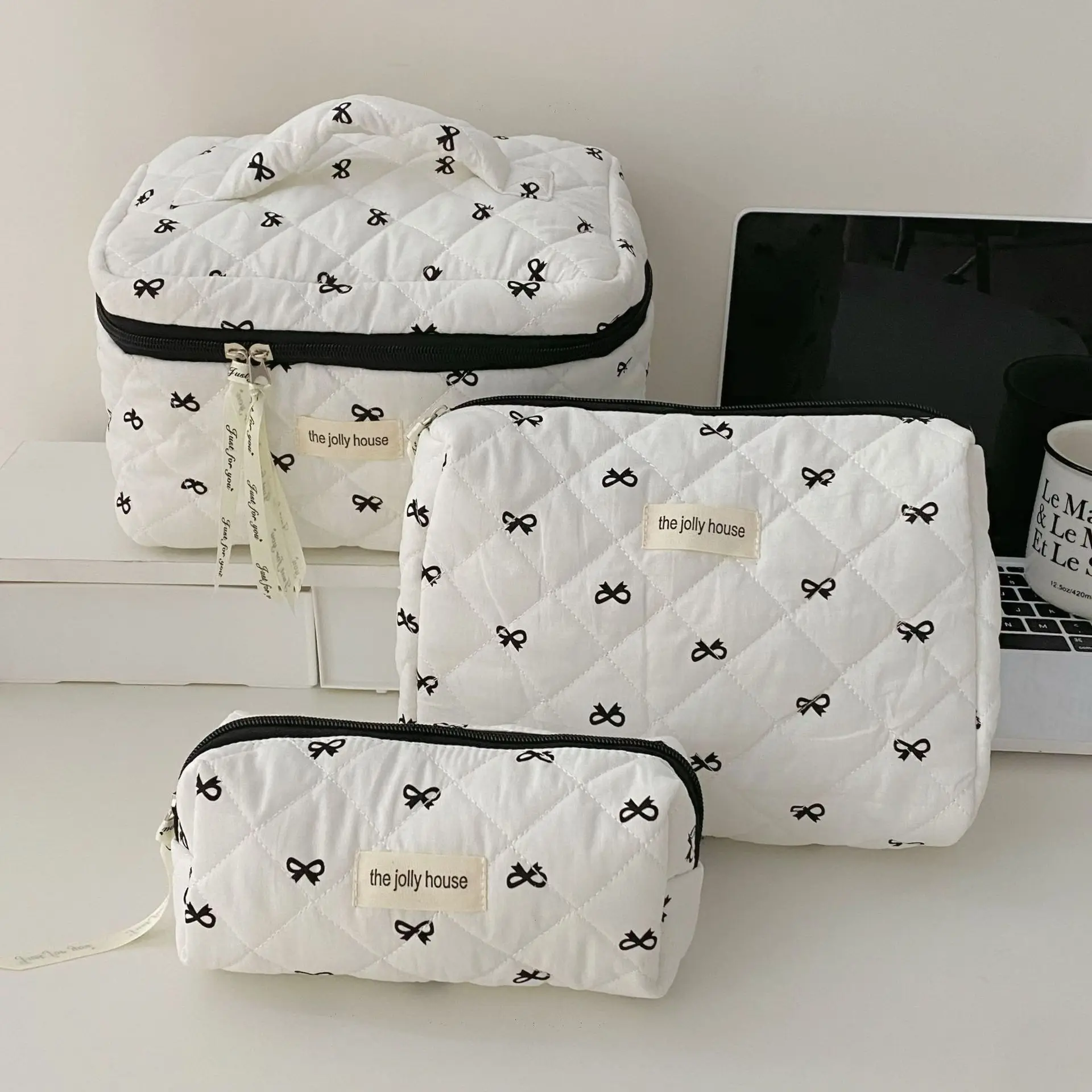 Fashion Cherry Tote Women Makeup Bag Portable Cute Ladies Cosmetic Toiletry Storage Pouch Handbag Cotton Quilted Zipper Bag Best Sellers In Luggage, Bags Fashion Cherry Tote Women Makeup Bag Portable Cute Ladies Cosmetic Toiletry Storage Pouch Handbag Cotton Quilted Zipper Bag Best Sellers In Luggage, Bags