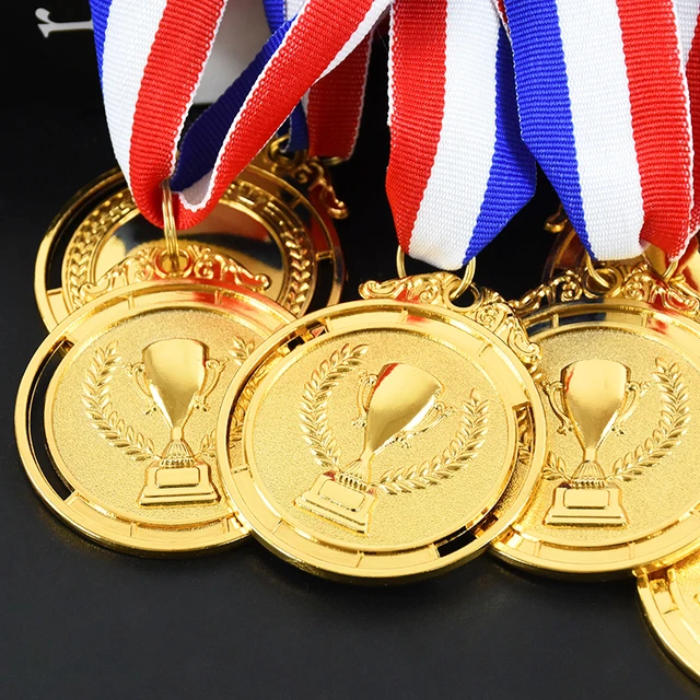 12 Medaglie Metallo Per Calcio - Premiazioni Per Bambini E Adulti, Con Nastro Olimpico - Foto 8