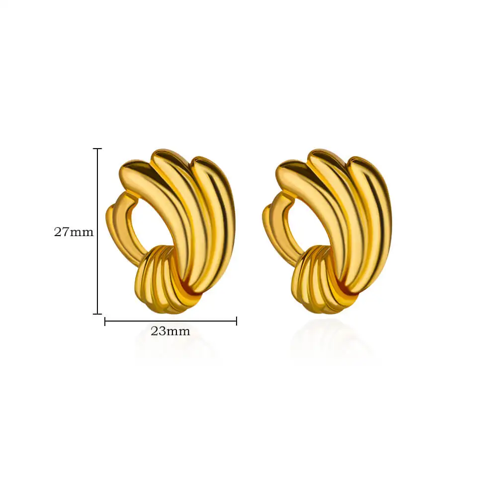 French Style Stainless Steel Stud Earrings for Women