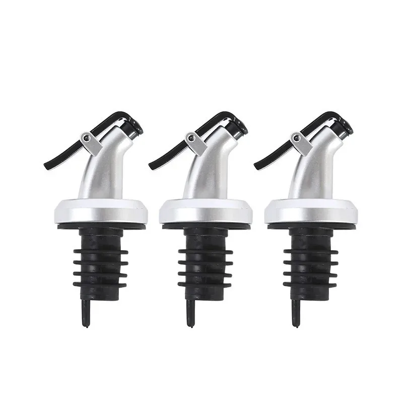 3-Piece Stainless Steel Condiment Dispenser Set - Leak-Proof Nozzle & Hanging Rack for Soy Sauce/Vinegar/Oil,Drip-Free Kitchen