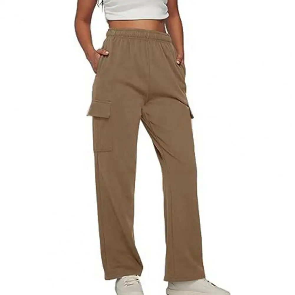 Sporty Style Pants Comfortable High Waist Wide Leg Cargo Pants for Women with Multiple Pockets Soft Breathable Fabric Stylish large over the door shoe bag 26 pockets hanging shoe rack organizer breathable fabric shoe holder space saver for sneakers high
