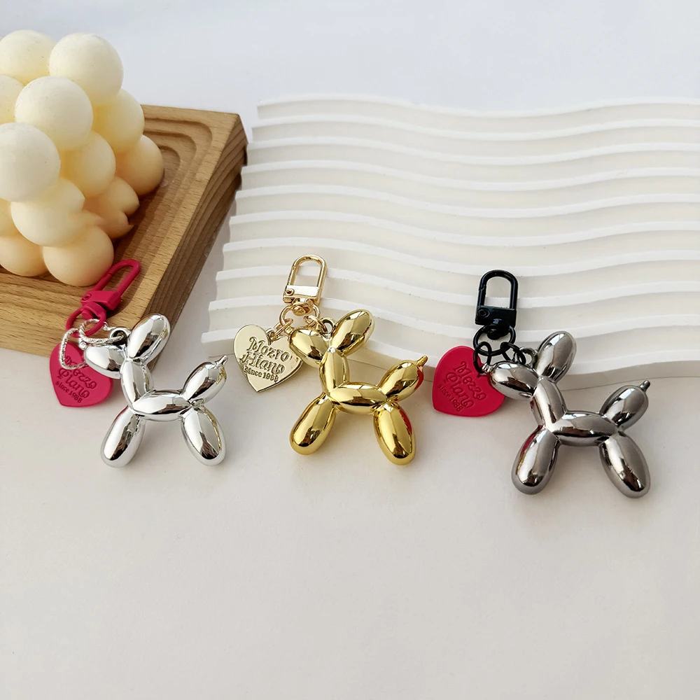Jelly Balloon Dog Design Keychain for Women, Cute Girls Key Chain, Key Chains Accessories for Car Keys 3