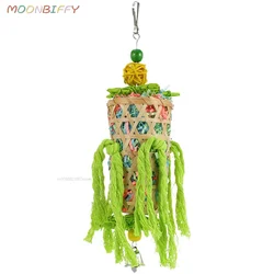 1pcs Parrot Chew Toy Pet Plaything Hanging Bird Molar Toys Large Birds Wooden Foraging Natural Cage Biting Parakeet Bird Toy