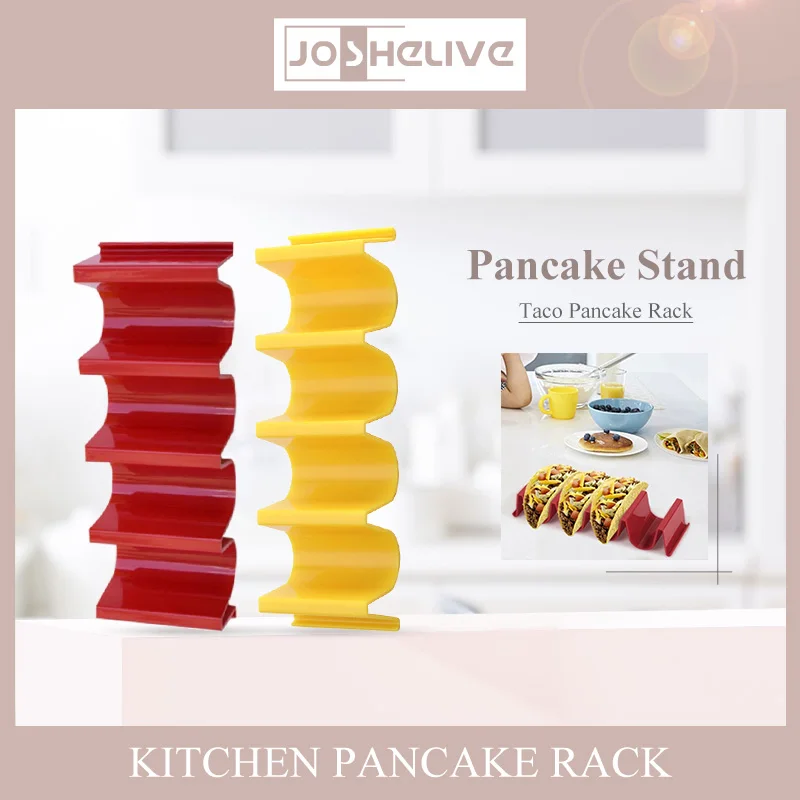 Mexican Tacos Pancake Shelf Holder Tortilla Wave Shape Tray Holder Plastic Pizza Roll Food Display Holders Kitchen Tool taco holder