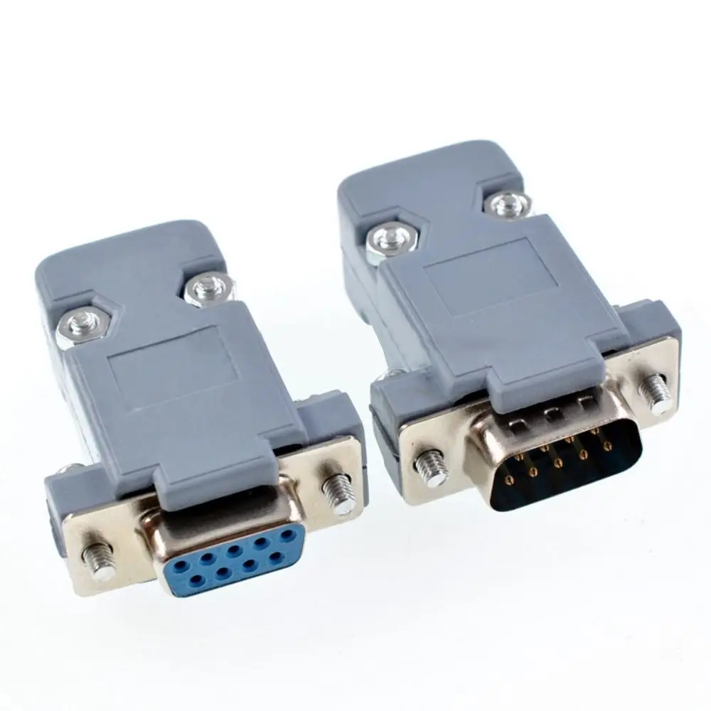 DB9 D-sub Connectors Plug with Plastic Shell for RS232 Serial