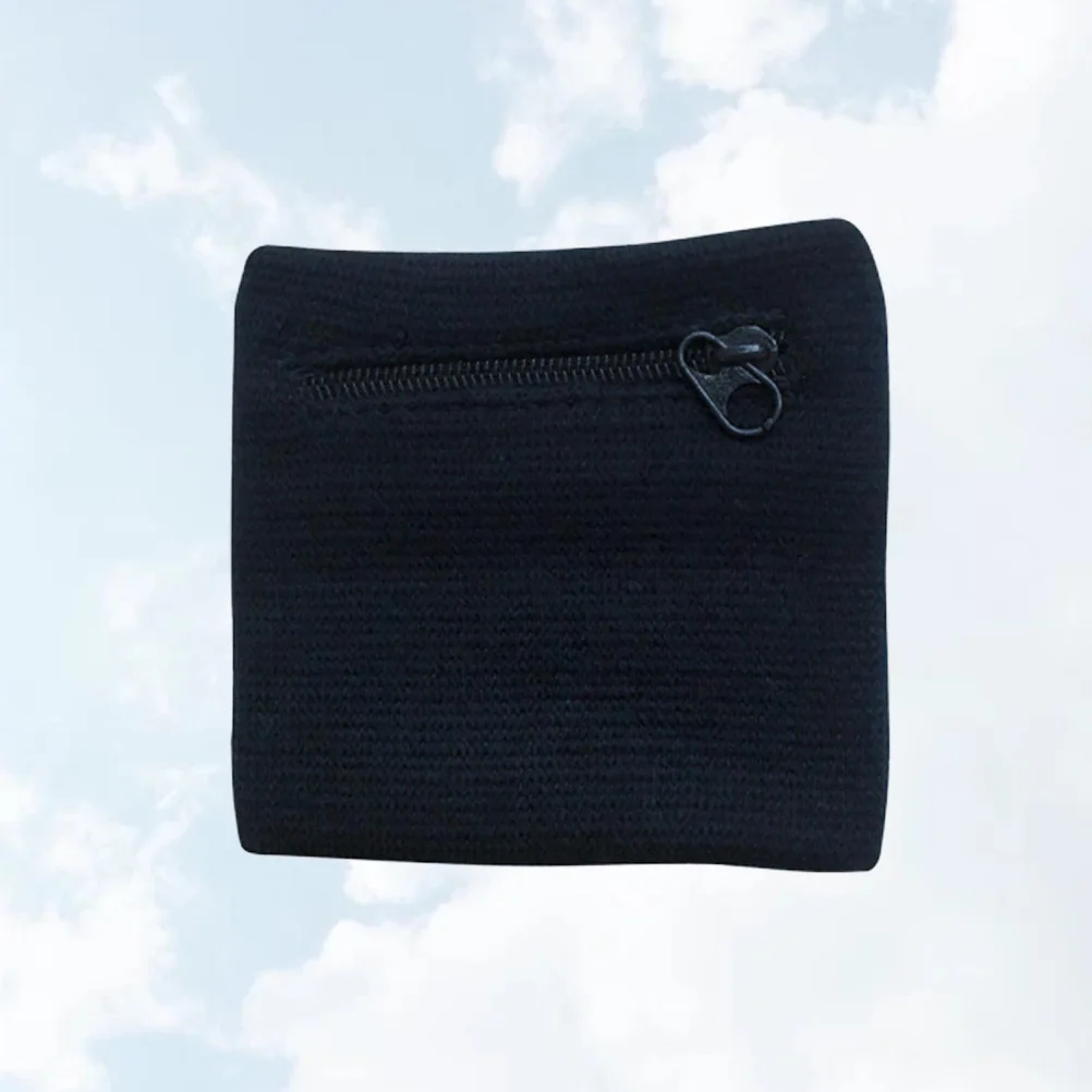 

Unisex Wrist Wallet Pouch Band Running Wrist Guard Wrist Cion Bag for Exercise Running Black