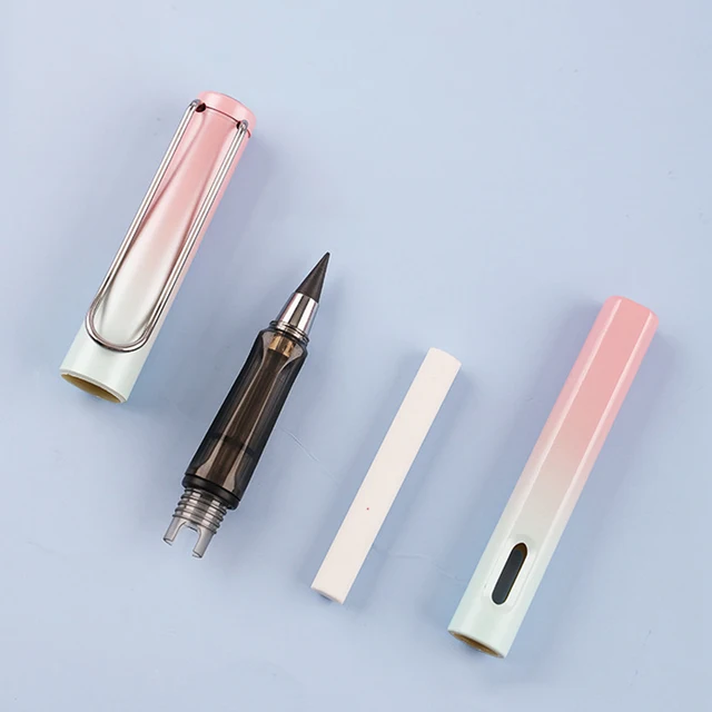 Gradient Infinity Pencils No Sharpening Pencils No Ink Kawaii Unlimited Pens Art Supplies School Stationery Nib Eraser 4