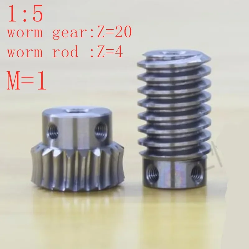 Description Picture 3 of item0.5M Brass worm gear 1:20 1:30 1:40 1:50 1:60 Electric Motors brass Worm Gear with stainless steel worm Rod Set