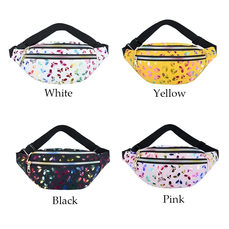 Waist Bag Crossbody Bag Colorful Waist Bag for Women Style Belt Bag Laser Print Crossbody Female Waist Pack Travelling Mobile Phone Bags Case