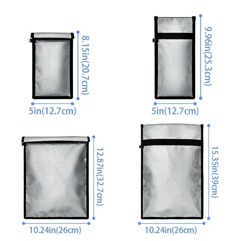 Signal Blocking Faraday Bag with Strap - Anti-Hacking, EMI Shielding & Reusable Pouch
