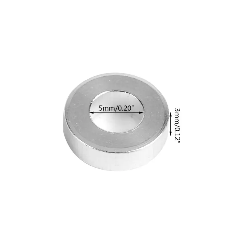 

10 Pieces DIY Model Silver Metal Aluminum Flat Washer Spacer Gasket for 3D Printer Hardware Parts (3mm/0.1inch)