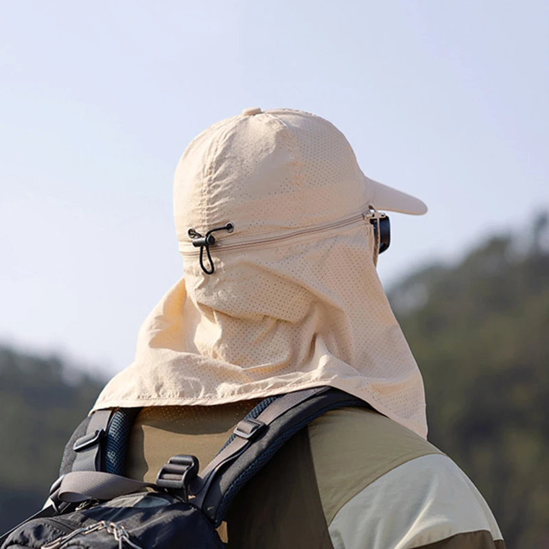 Multifunction Baseball Cap with Neck Flap Men's Summer Anti-UV Sun Hat Women Outdoor Foldable Quick Drying Hiking Fishing Hat 3