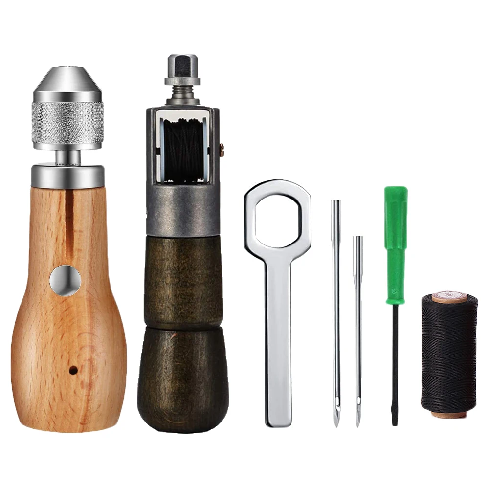 DIY Leather Sewing Awl Thread Kit Manual Sewing Machine Speedy Stitcher Leather Craft Stitching Shoemaker Canvas Repair Tool