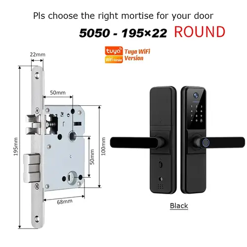 YRHAND H01 Fechadura Eletronica Tuya Wifi Digital Electronic Smart Door Lock With Biometric Camera Fingerprint IP66 Smart Lock - Image 12