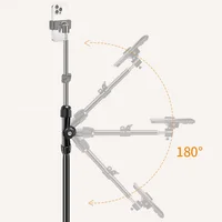 Phone Tripod Adjustable Horizontal Overhead Tripod Cell Phone Tripod Stand for Video Recording - Image 6