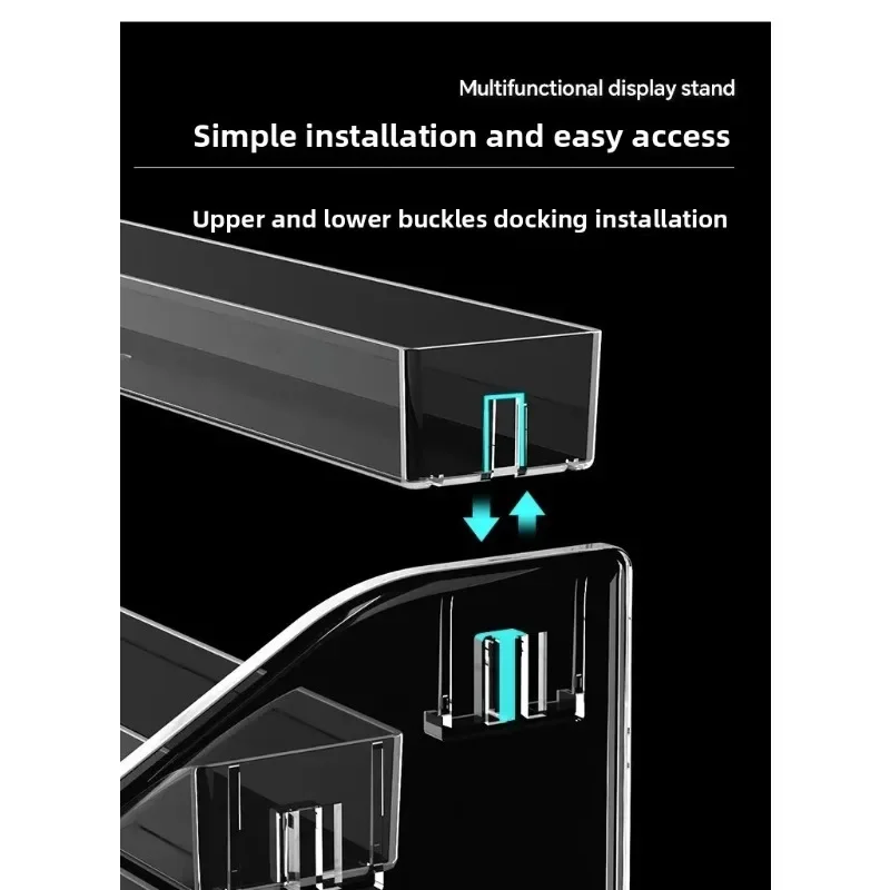 Transparent Multi-Tier Nail Polish Display Stand Plastic Clear Nail Art Glue Storage Rack Cosmetic Organizer Box
