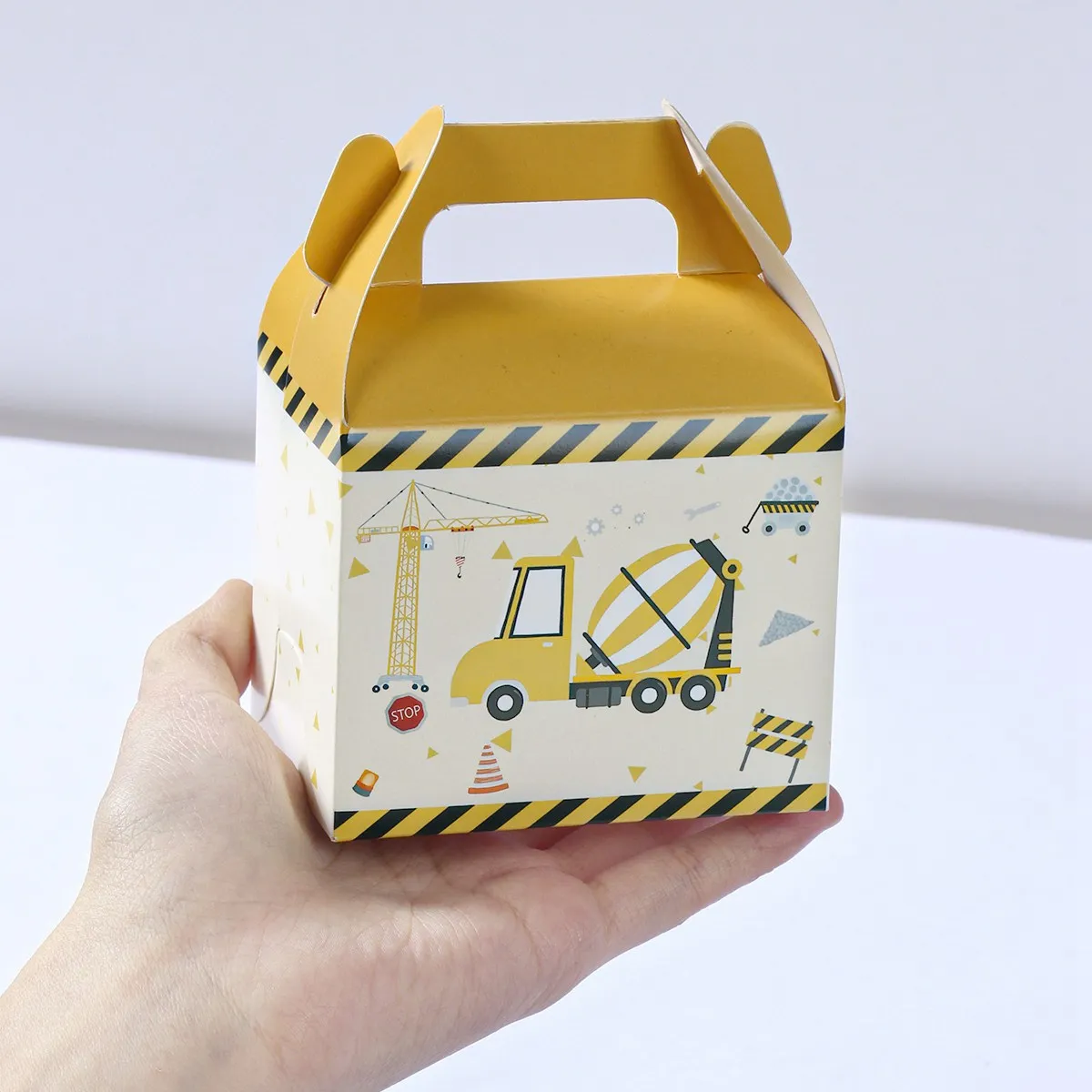 24 Scatole Regalo Per Compleanno A Tema Auto, Cartone Colorato Con Maniglia, Facili Da Montare