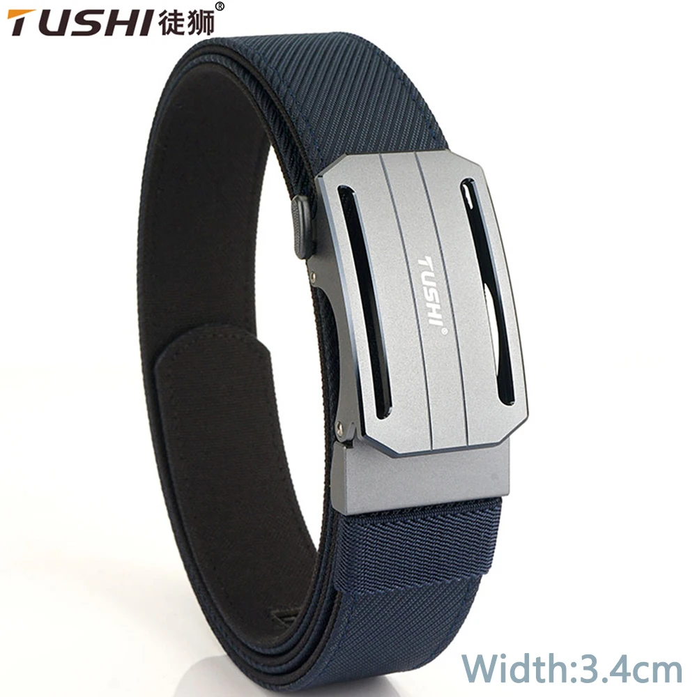 TUSHI Tactical Belt For Men Aluminum Alloy Automatic Buckle IPSC Gun Belt Nylon Military Belt Outdoor Sports Soft Girdle Male tushi metal automatic buckle nylon army male outdoor hunting tactical belt mens military waist canvas belts high quality strap