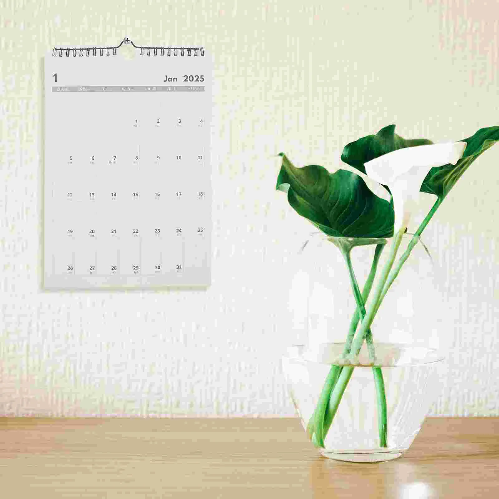 12 Months Calendar Simple Wall Household Monthly Office Accessories Schedule Planning