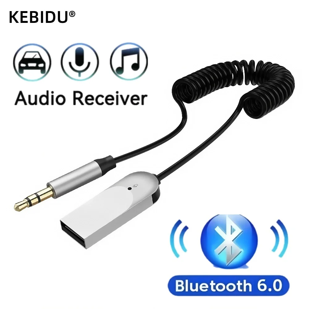 Premium Bluetooth Audio Receiver - Wireless Stereo Dongle with USB to 3.5mm AUX Connectivity for Handsfree Car Kits and Speakers