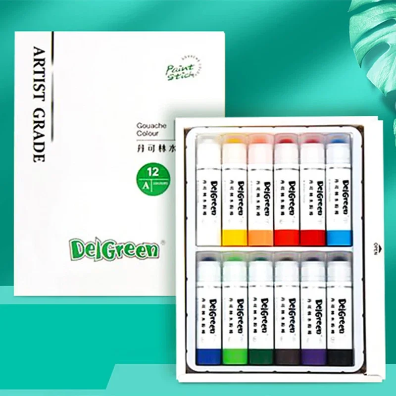 Bastoncini di pittura a guazzo solidi morbidi/pastelli/penri Basic/Macaron 6/12/18/24 colori Disegno Graffiti Art Pastelli Non tossici - immagine 6