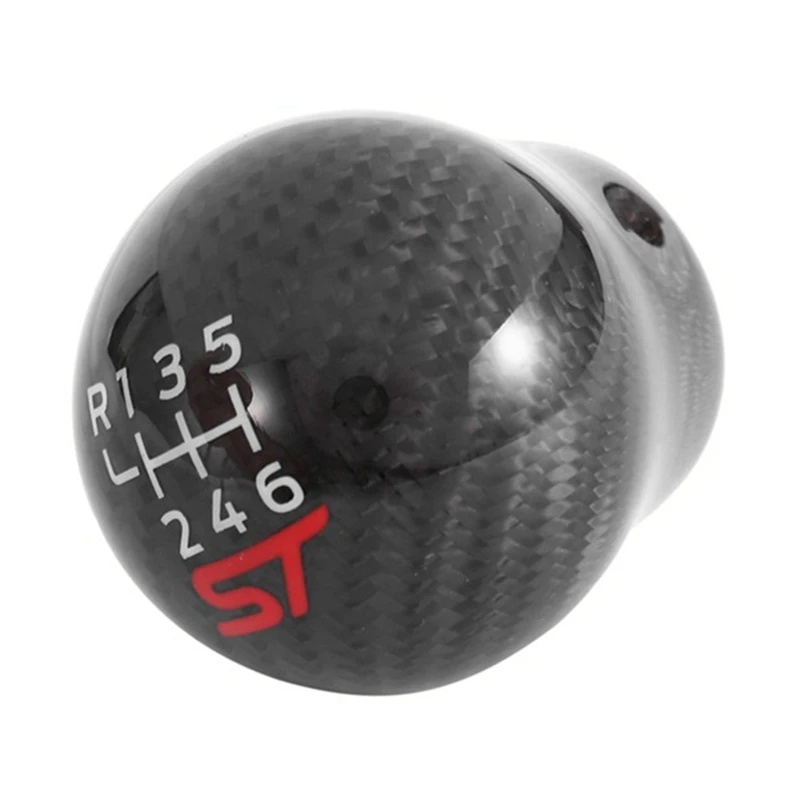 6 Speed Car Racing ST Carbon Fiber Gear Shift Knob for Ford Focus ST RS Fiesta
