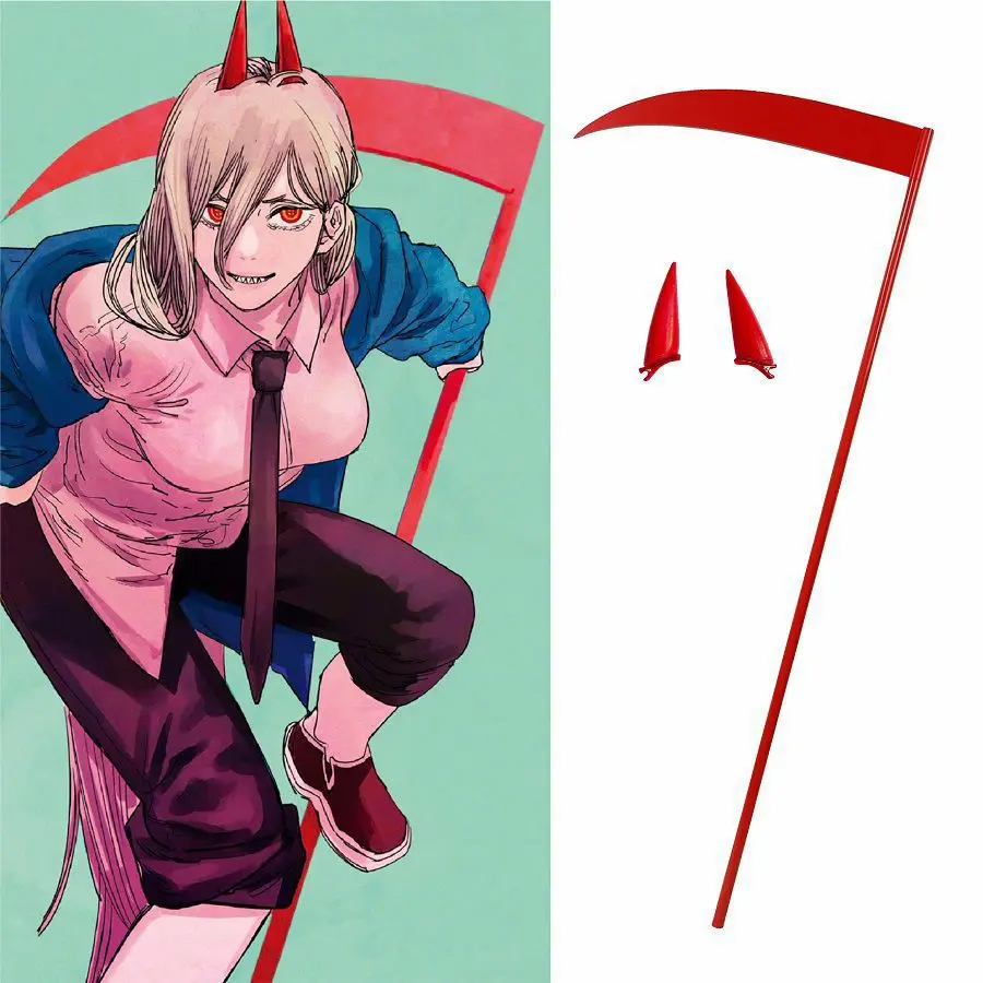 Anime Chainsaw Man Power Headwear Cosplay Demon PVC Horn Headband Hairpin  Prop Halloween - AliExpress