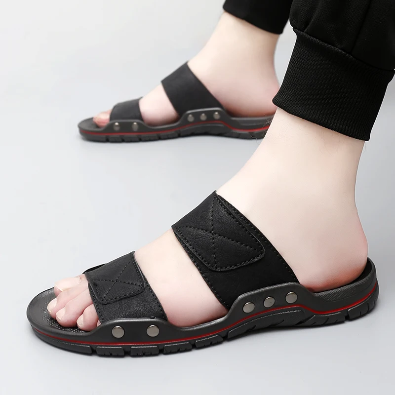 Mens Slip on Non-Slip Beach Casual Wear Half Drag Comfortable Lightweight Sandals Slippers