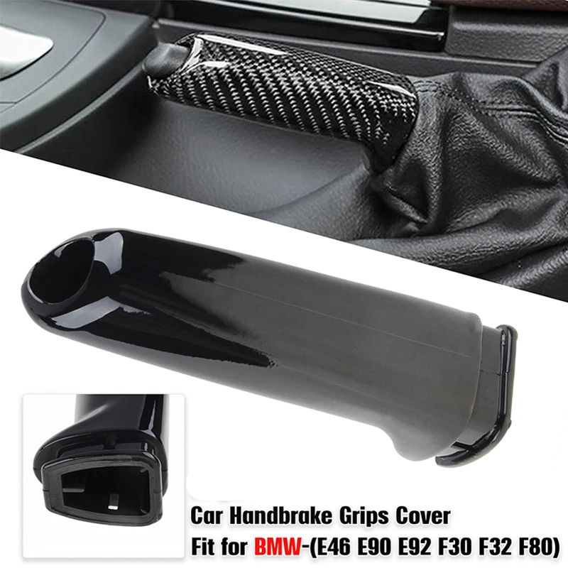 Car Handbrake Lever Cover Manual Brake Grips Housing Carbon Fiber