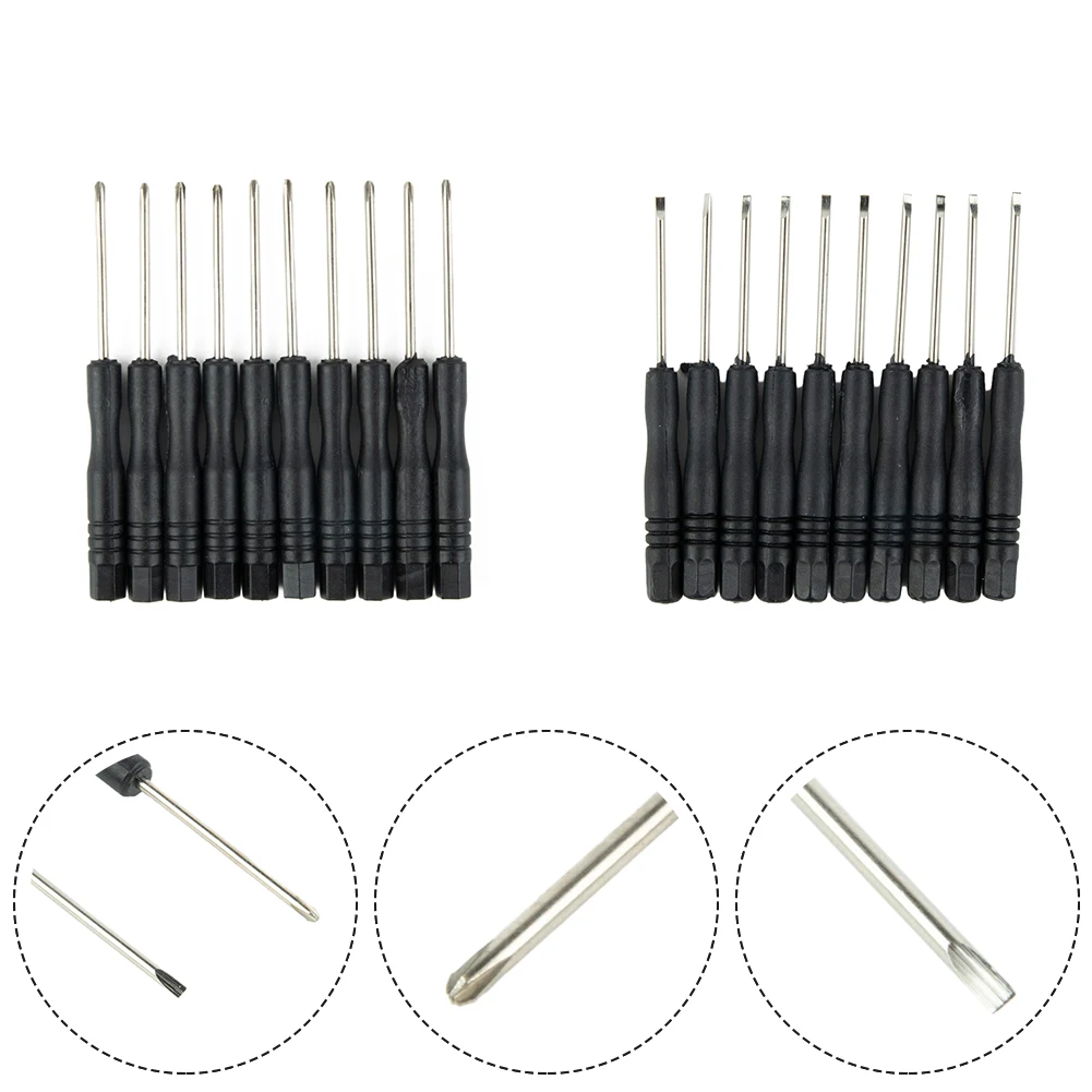 Mini-Schraubendreher, 10 Stück, 3,22 Zoll, kleiner Mini-Schraubendreher, Reparaturwerkzeug, Schlitz-Kreuzschraubendreher, 2 mm Handwerkzeuge, Mini-Schraubendreher – Detail 3