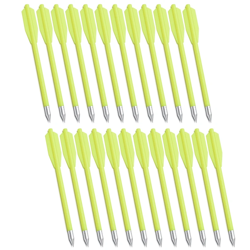 High-Performance Carbon Crossbow Bolts with Vanes - Set of 60, Ideal for Mini Bow Archery and Target Practice - Yellow