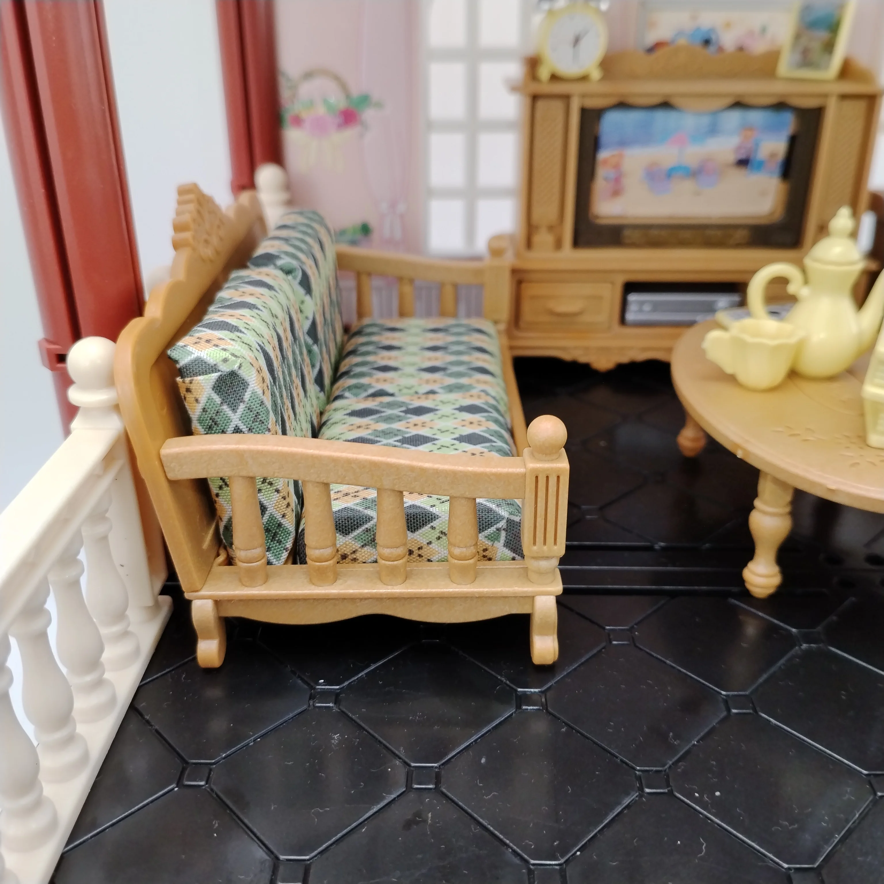 Miniature dollhouse furniture accessories living room bedroom supermarket shopping games family interaction doll kids toys