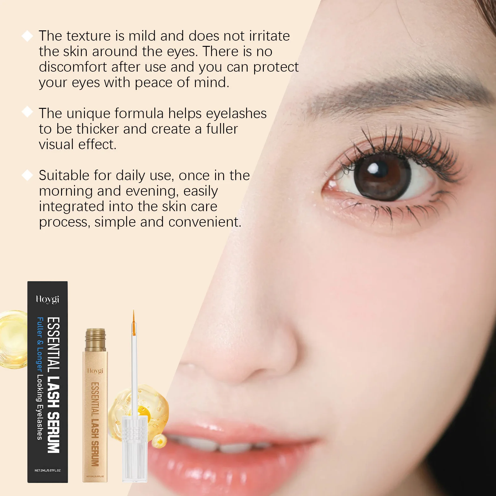 Fast Eyelash Growth Serum Natural Eyelash Enhancer Longer Fuller Thicker Curling Lash Treatment Eye Care Products Makeup